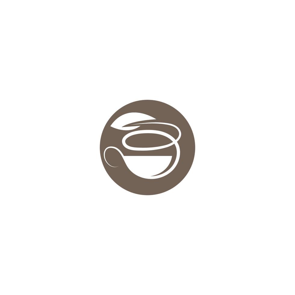 kaffe ikon logotyp design illustration mall vektor