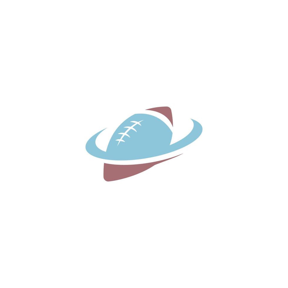 Rugby-Ball-Symbol-Logo-Design vektor
