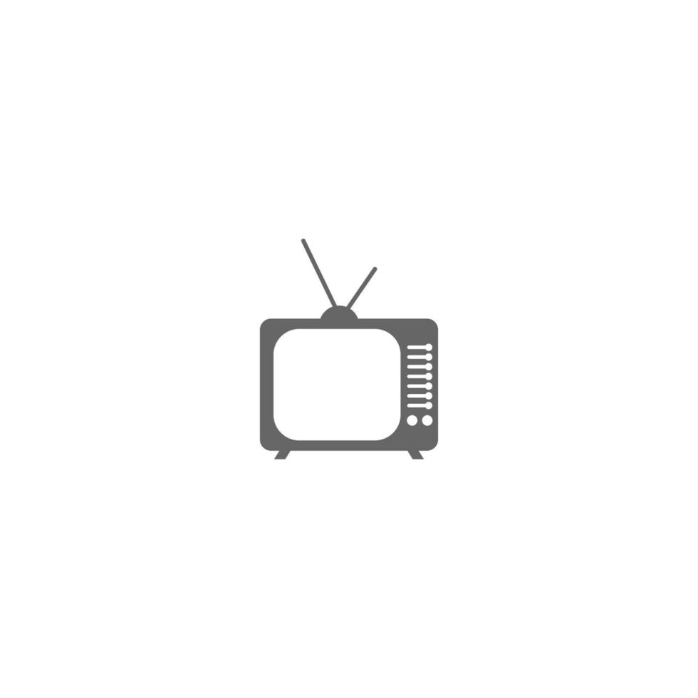 TV-ikonen logotyp design illustration mall vektor