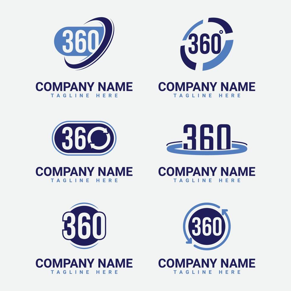 360-Technologie-Logo-Sammlung vektor