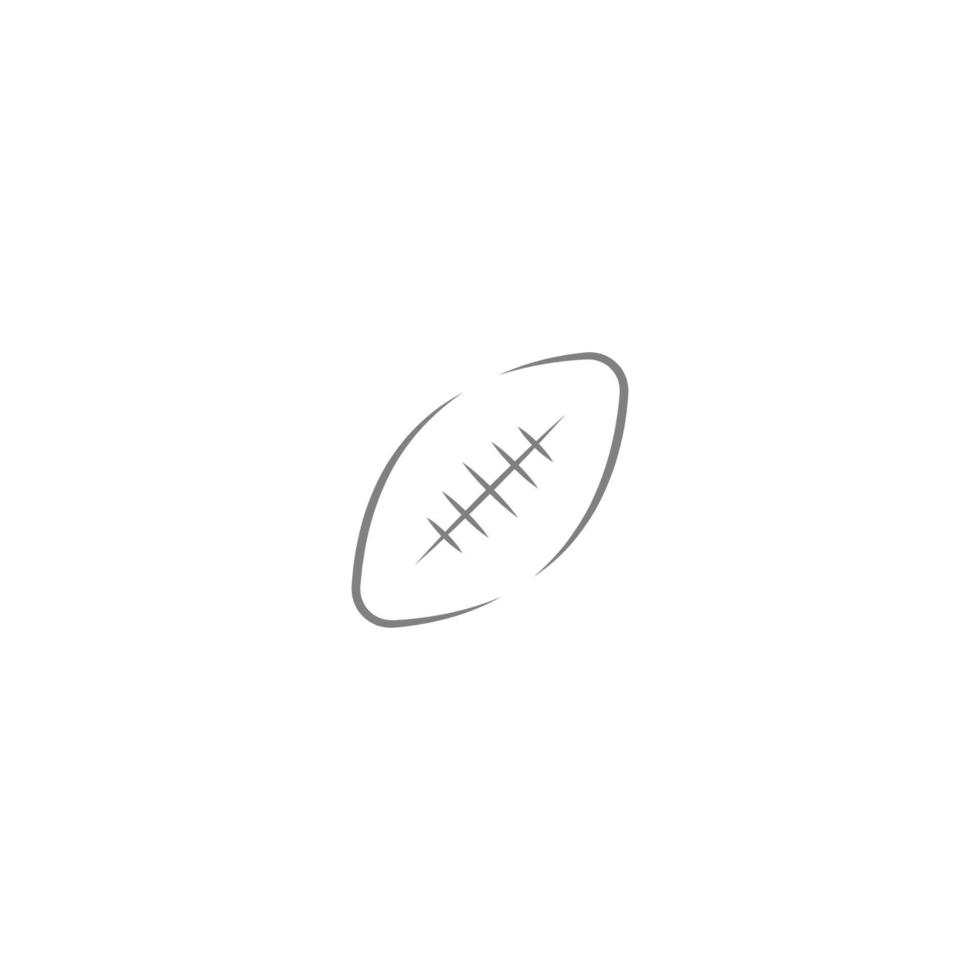 Rugby-Ball-Symbol-Logo-Design vektor