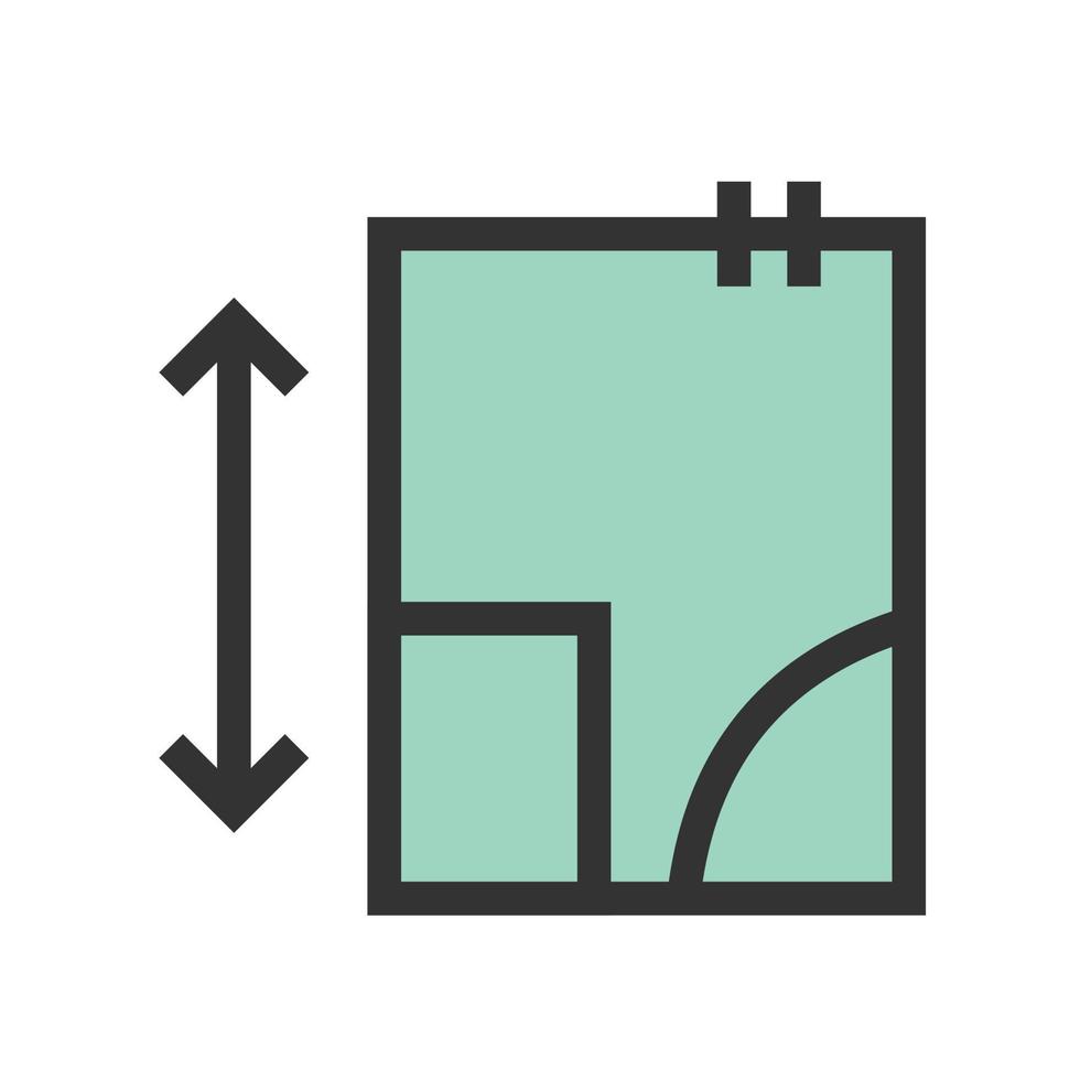 Architektur ii Symbol für gefüllte Linie vektor