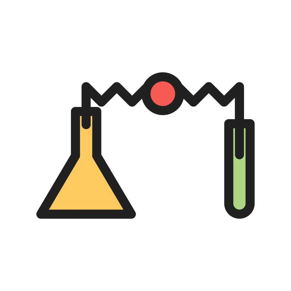 experiment ii fylld linjeikon vektor