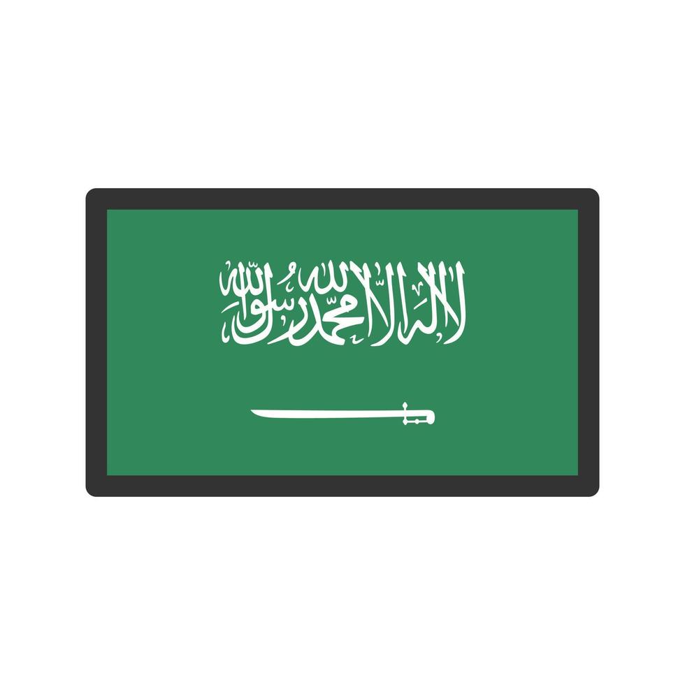 Saudiarabien fylld linjeikon vektor