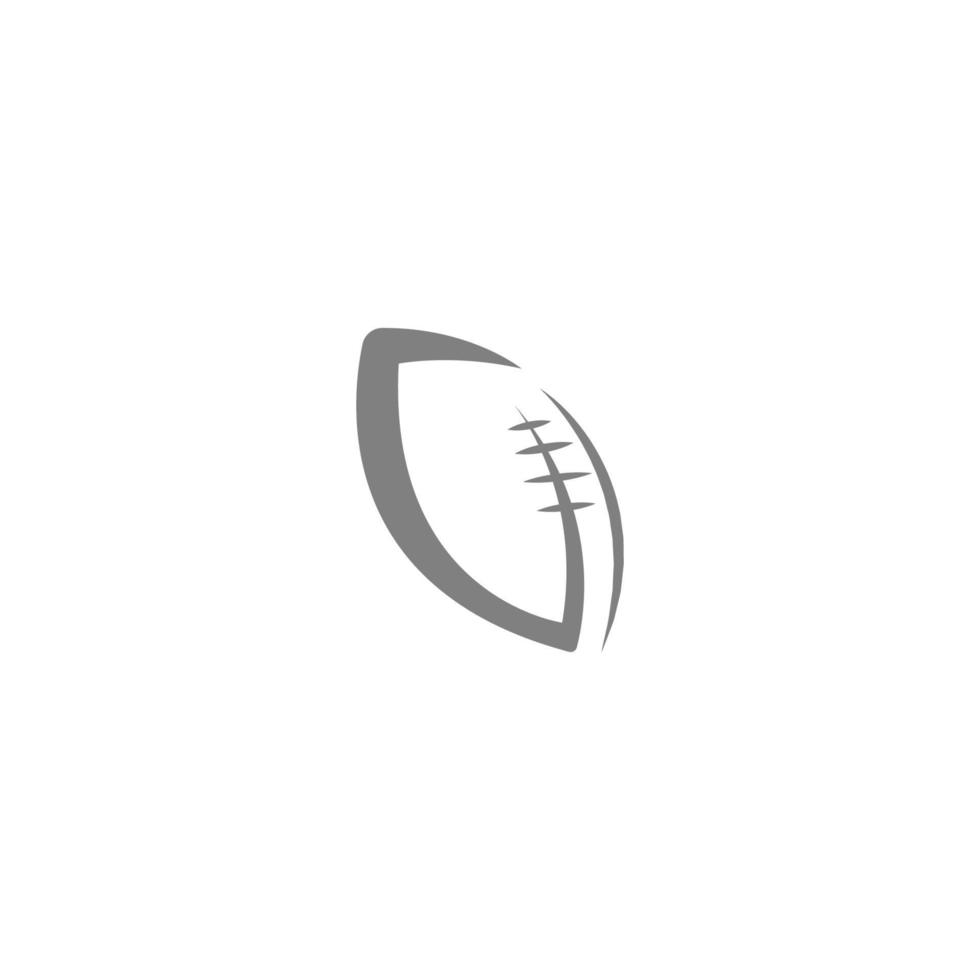 Rugby-Ball-Symbol-Logo-Design vektor