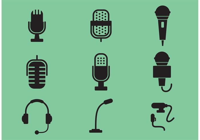 Mikrofon Vektor Icons