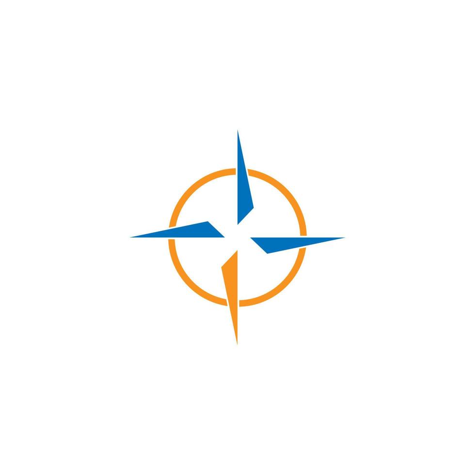 kompass logotyp ikon illustration formgivningsmall vektor