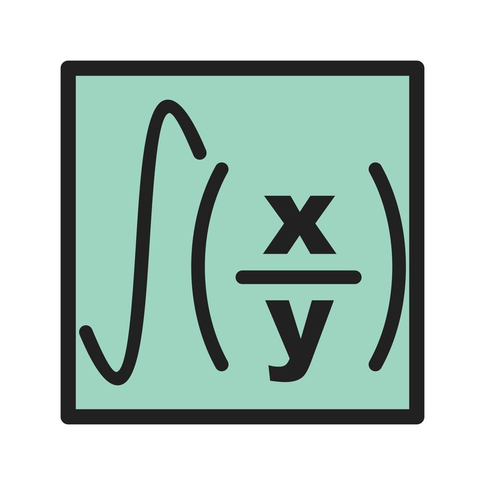 Formel ii Symbol für gefüllte Linie vektor