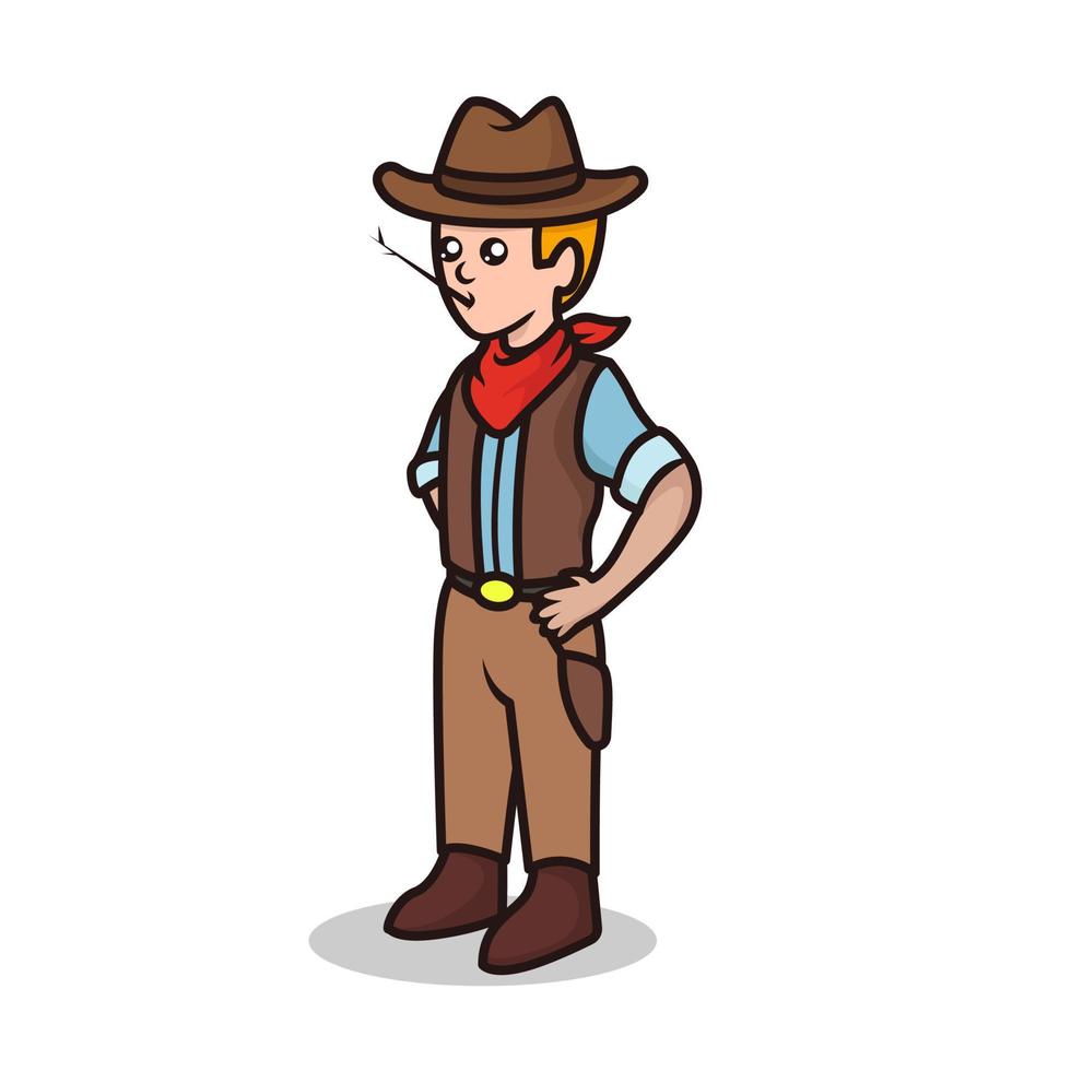 cowboy manlig sheriff vektor