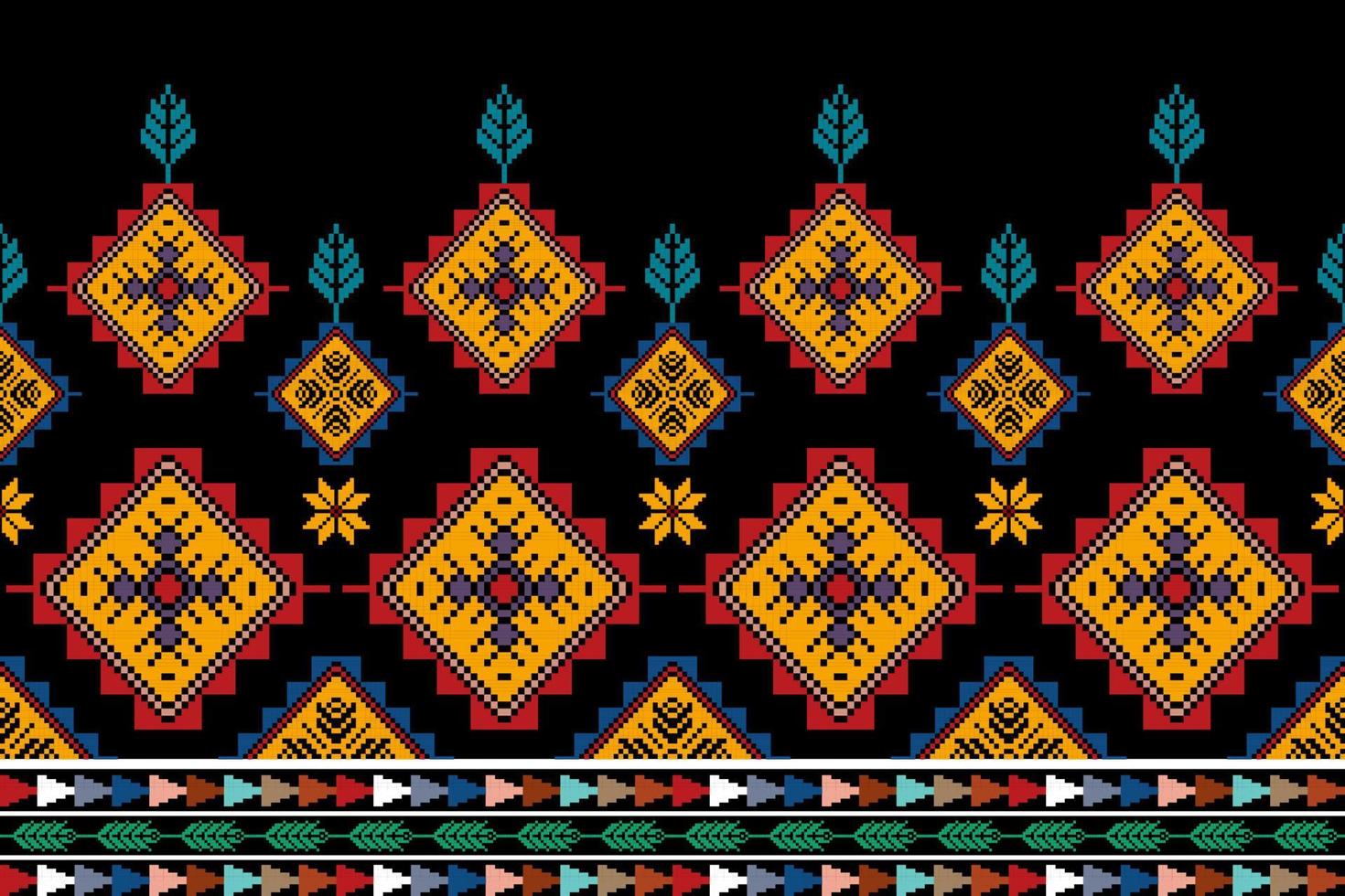 abstraktes geometrisches Motiv ethnisches nahtloses Musterdesign. aztekischer Stoff Teppich Mandala Ornamente Textildekorationen Tapete. tribal boho native ethnische türkei traditionelle stickerei vektorhintergrund vektor
