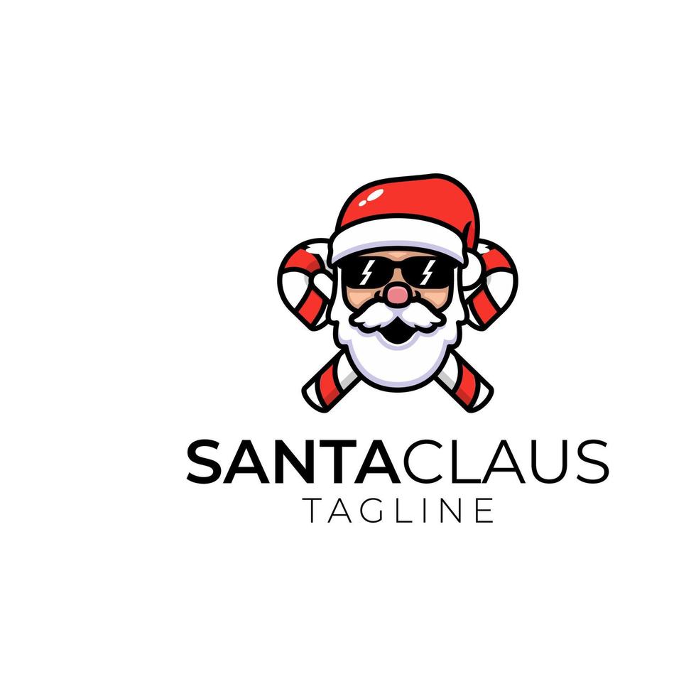Santa-Logo-Vorlage vektor