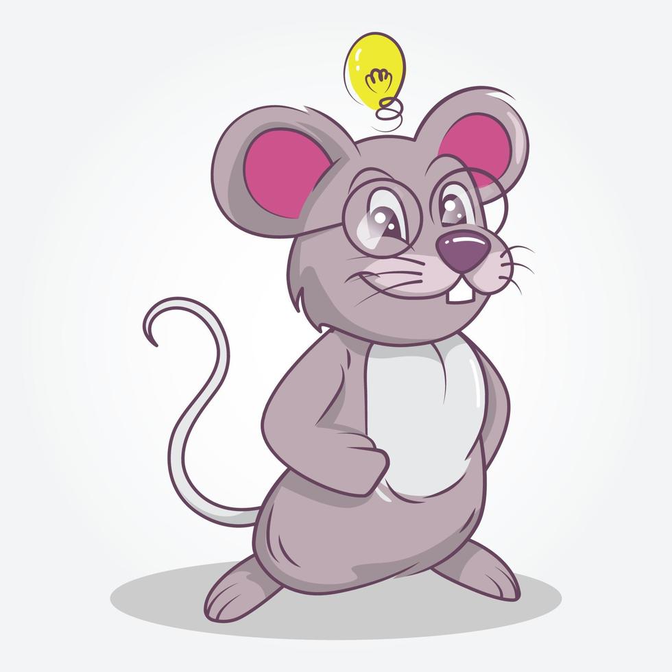 Maus süße Illustration handgezeichneten Stil vektor