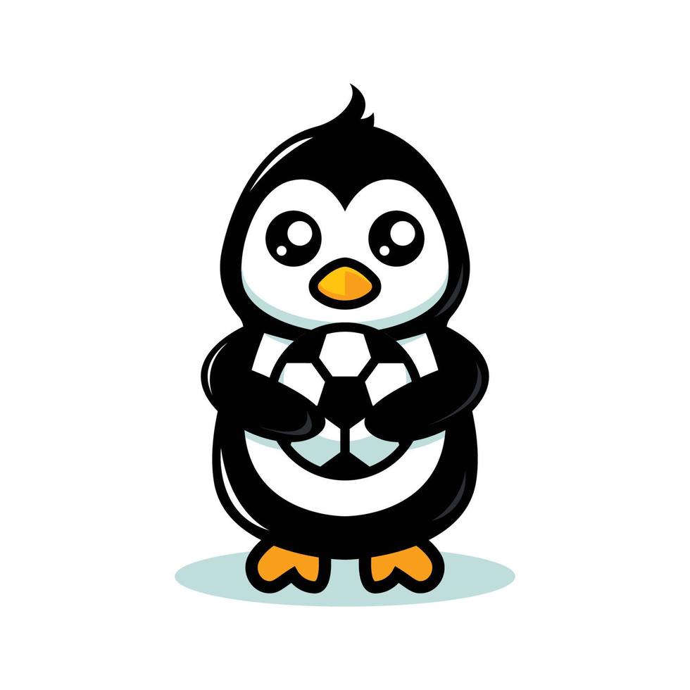 süßes Pinguin-Maskottchen-Schulthema vektor
