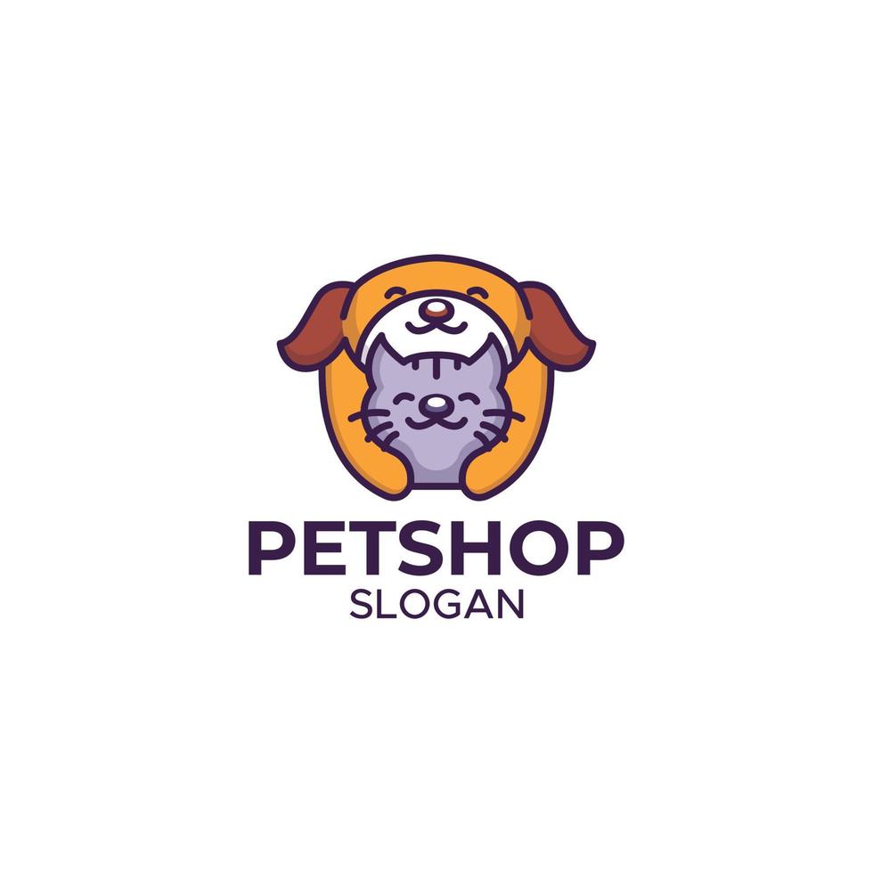 Petshop-Logo-Design-Vorlage vektor