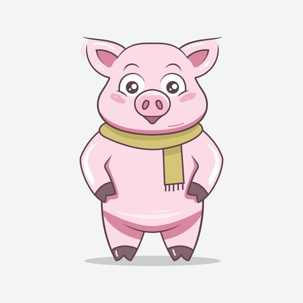 süße Schweinchen-Schwein-Illustration vektor