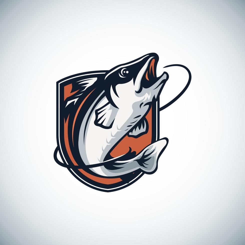 fiske logotyp design vektor