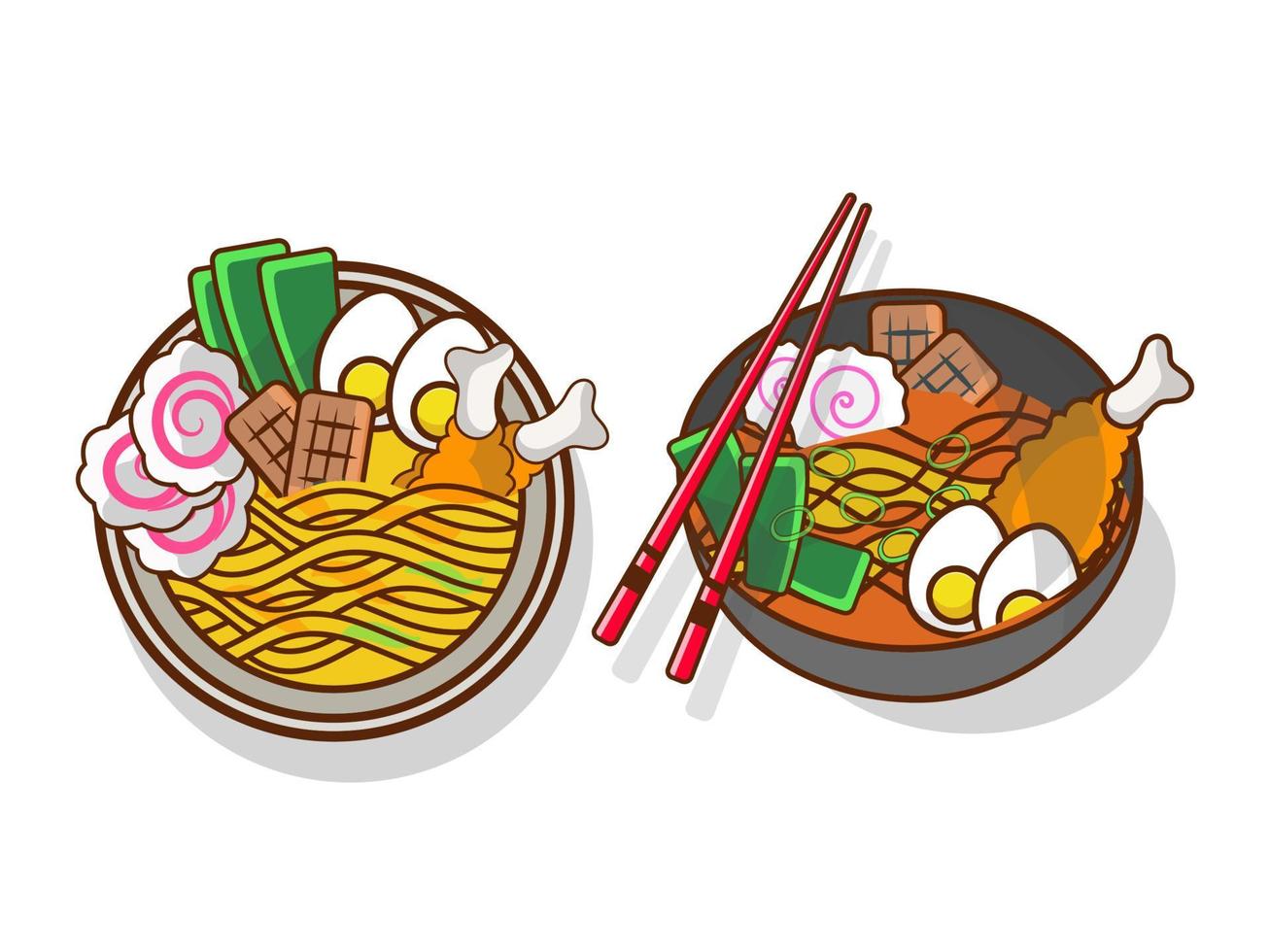 Ramen japanska nudlar clipart vektor