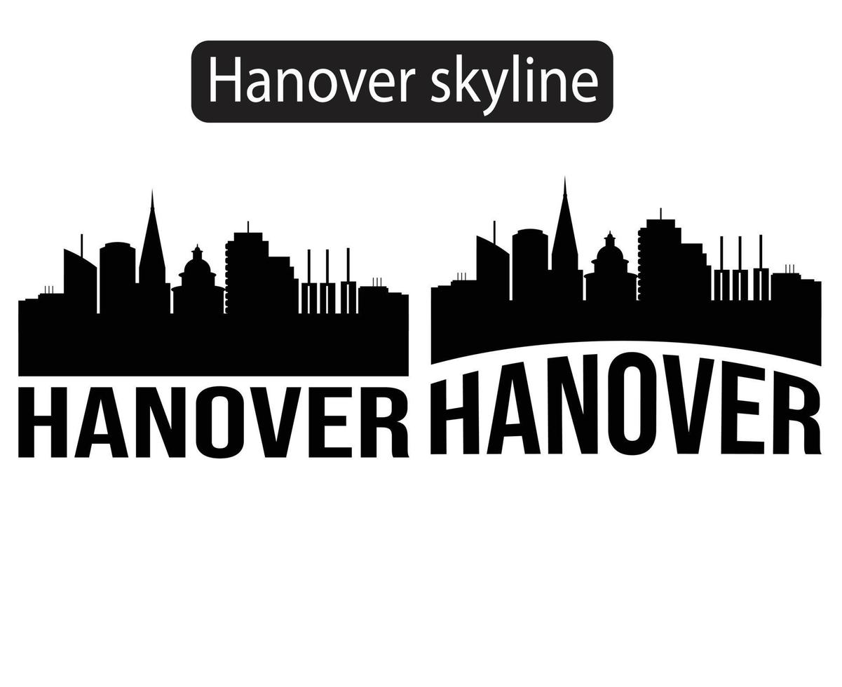 hannover city skyline silhouette vektorillustration vektor