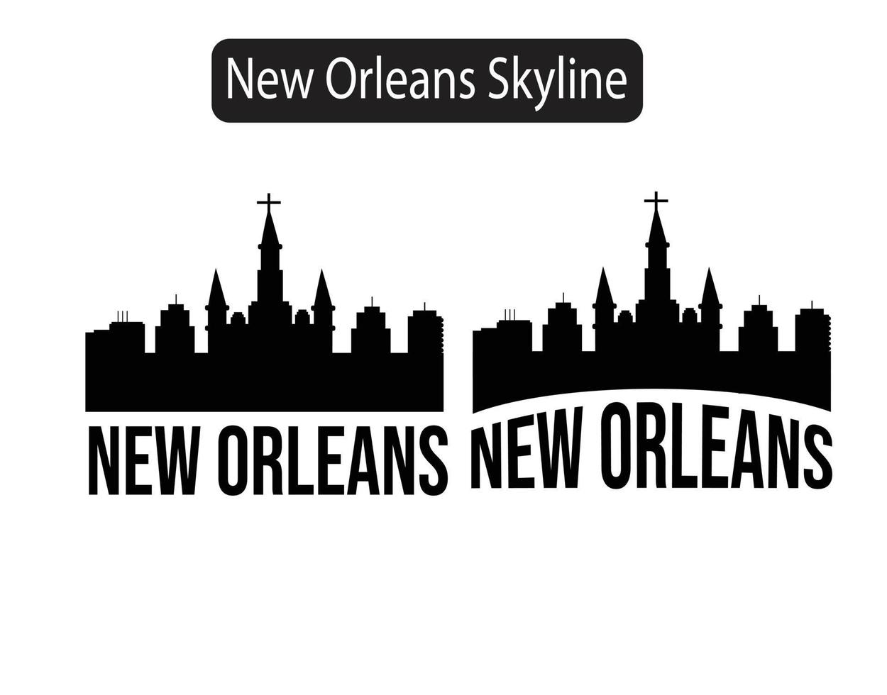 new orleans skyline silhouette vektorillustration vektor