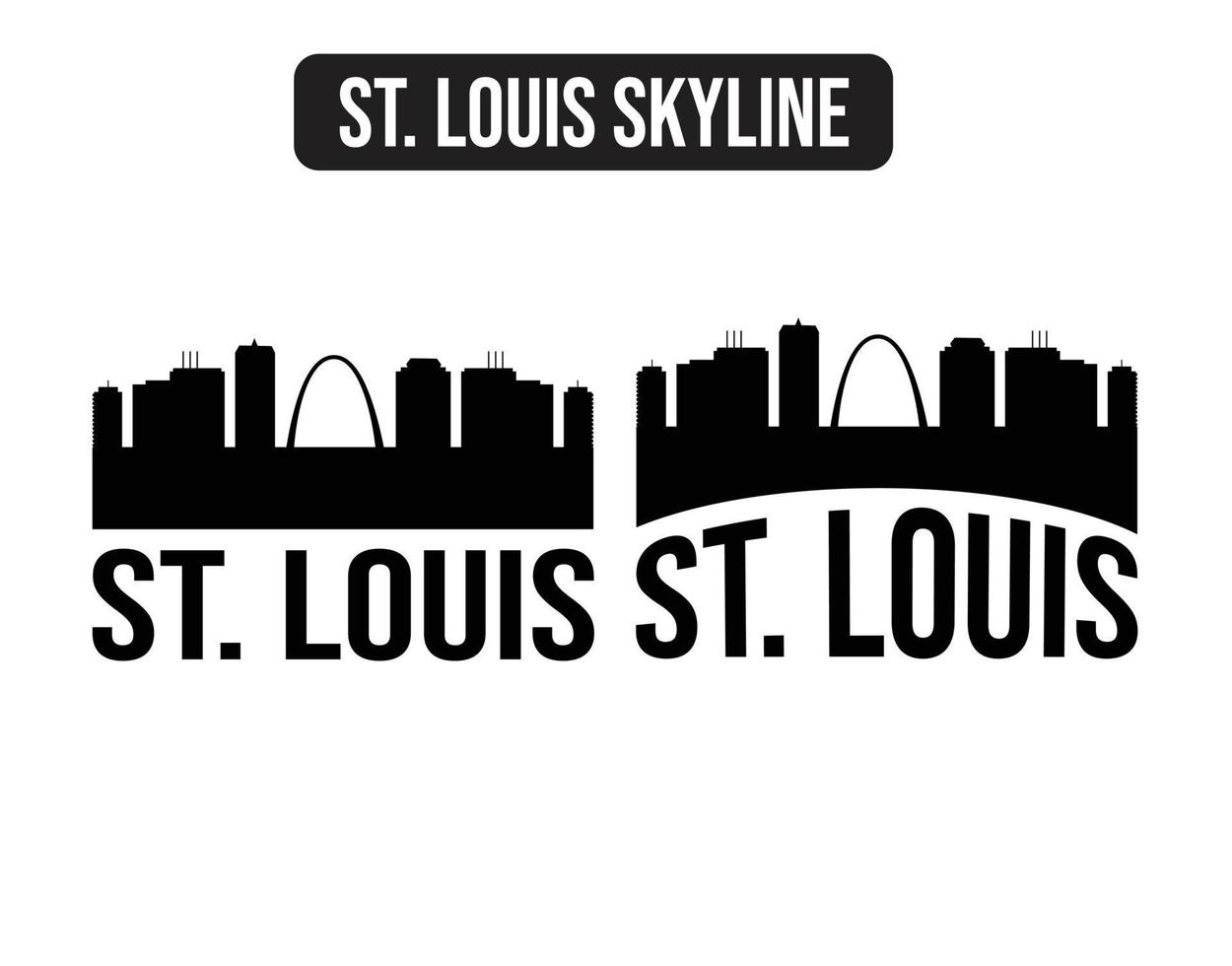 st. louis skyline silhuett vektorillustration vektor