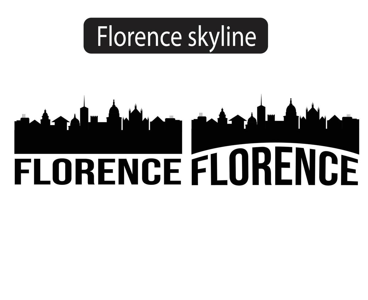 florenz stadt skyline silhouette vektorillustration vektor