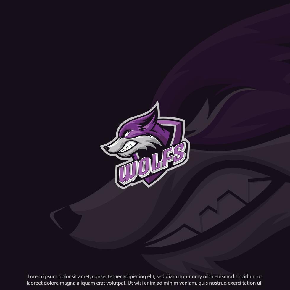 Wölfe Maskottchen bestes Logo-Design gute Verwendung für Symbol-Identitäts-Emblem-Abzeichen und mehr vektor