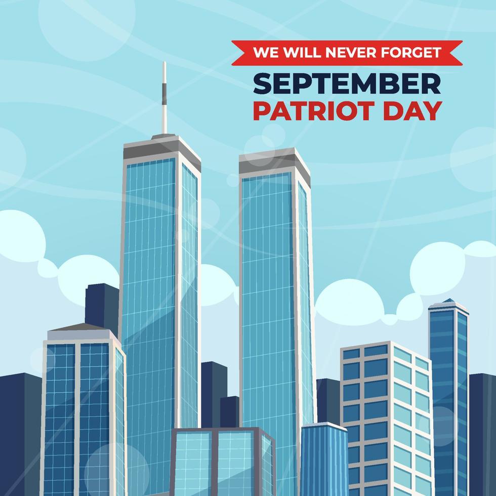 9 11 patriot dag koncept vektor
