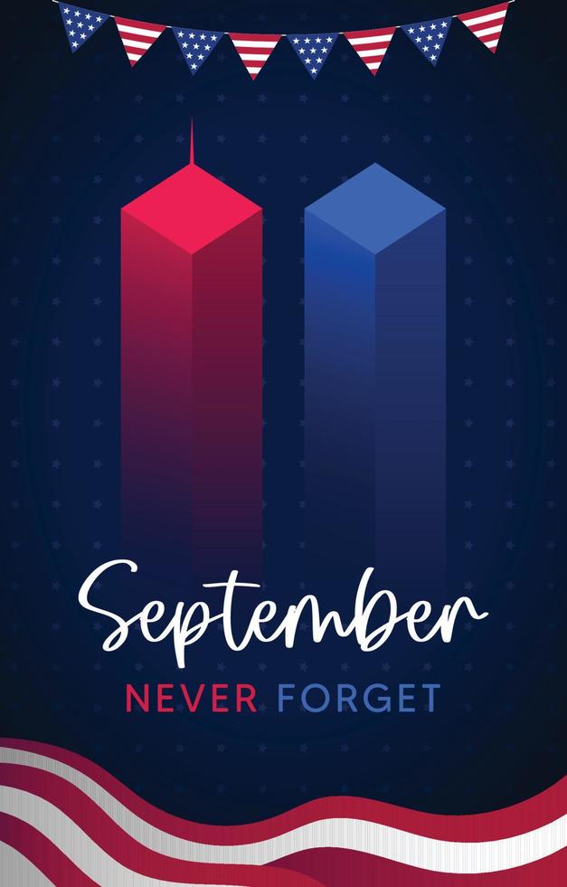 9.11 patriotdagen vektor