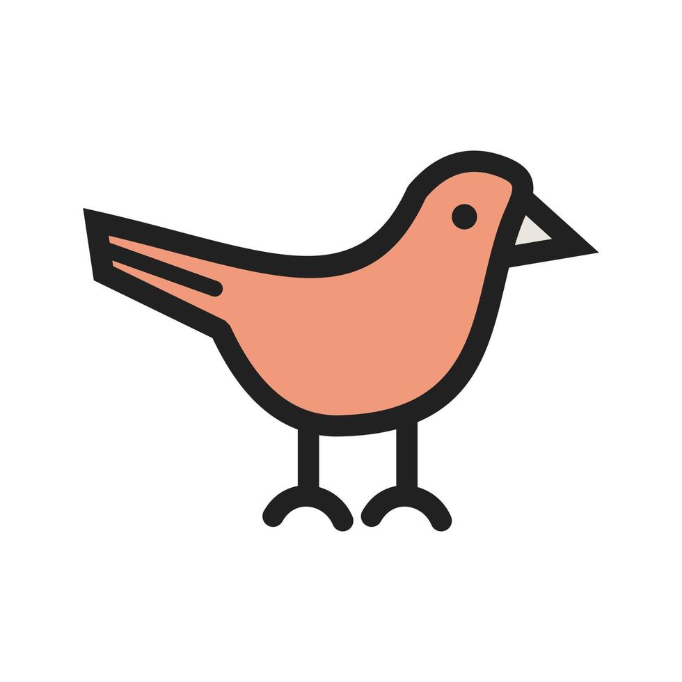 fågel fylld linje ikon vektor