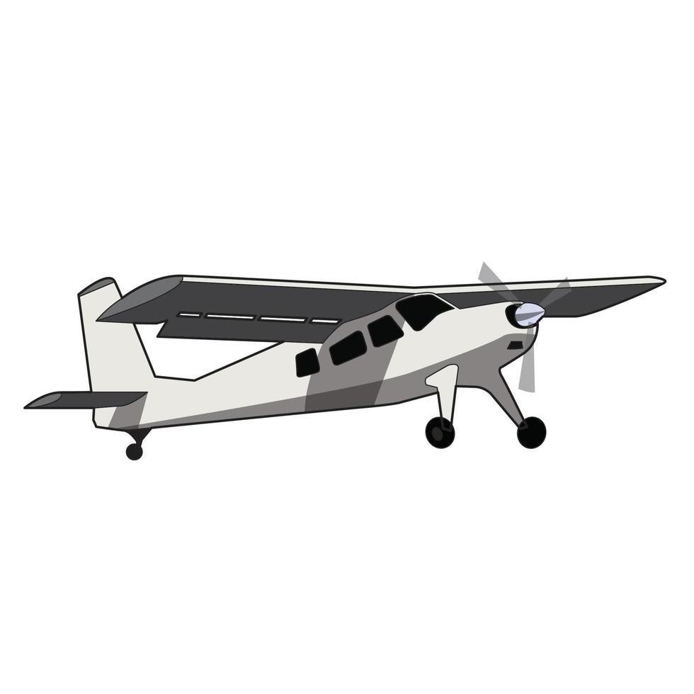 kleines Flugzeug mit Propellerluftfahrt-Illustrationsvektordesign vektor