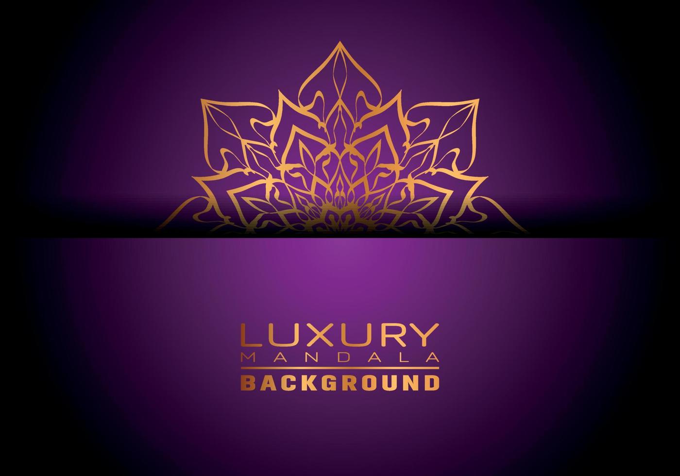 luxuriöser dekorativer Mandala-Logo-Hintergrund im Arabeskenstil. vektor