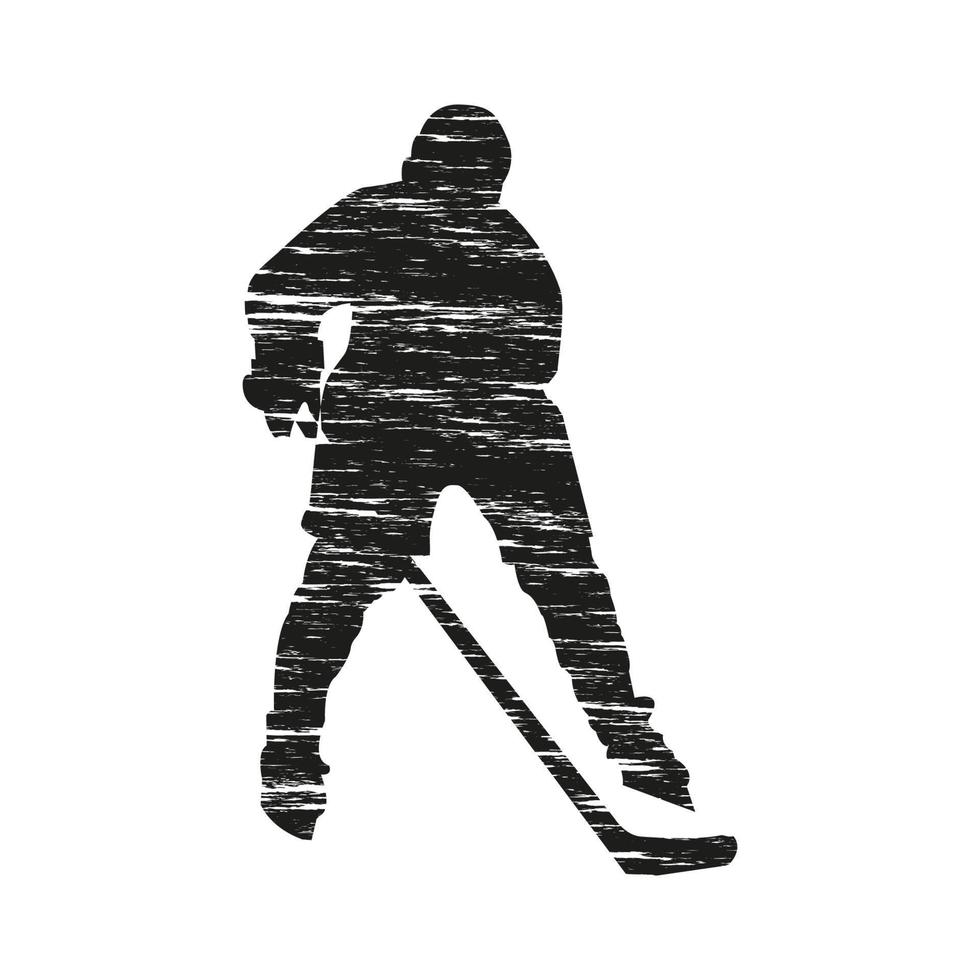 Hockeyspielerillustration, tolles Design für jeden Zweck. professioneller Wettbewerb. flache Abbildung. Illustrationsdesign. Technologie-Illustration. Sinnbild, Zeichen. vektor