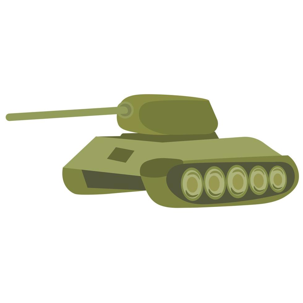 Militärpanzer im minimalistischen Cartoon-Stil. Vektor-Illustration. vektor
