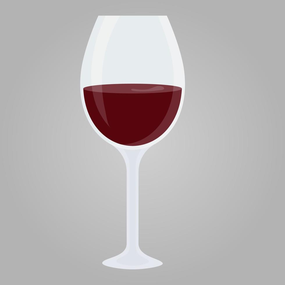 glas vin vektorillustration. vektor