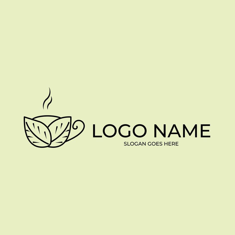 etniskt tecafé logotyp koncept vektor
