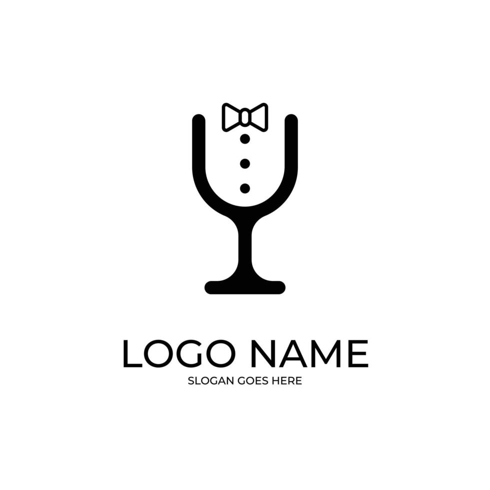 minimal logotyp för restaurangmat och dryck vektor