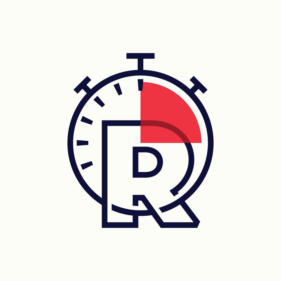 Geschwindigkeitsalphabet r-Logo vektor