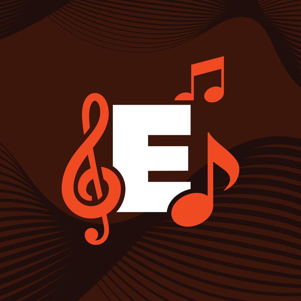 musikalphabet e-logo vektor