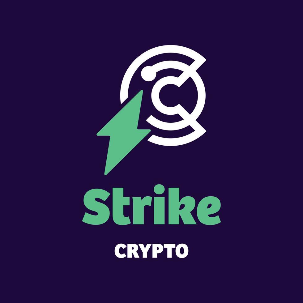 Streik-Krypto-Logo vektor