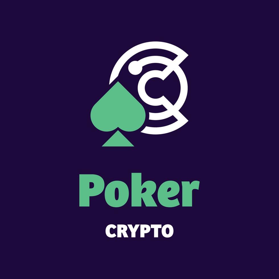 Poker-Krypto-Logo vektor