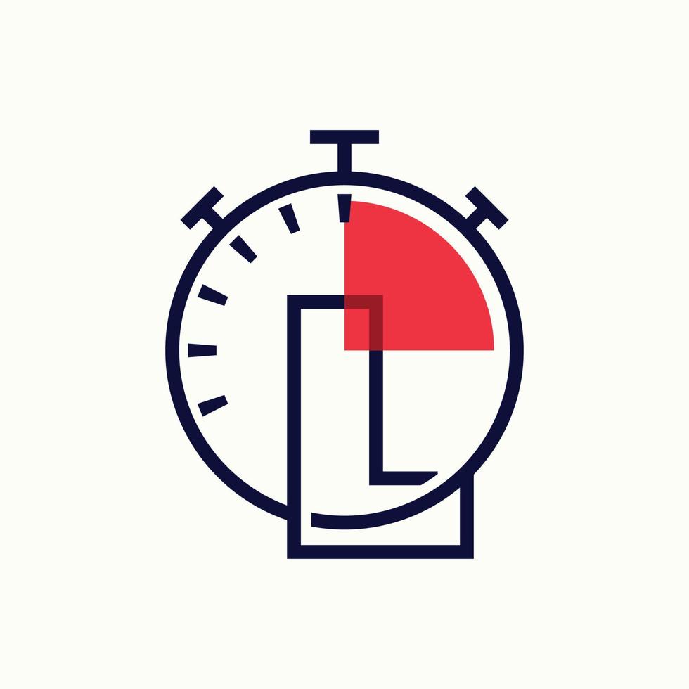 Geschwindigkeitsalphabet l-Logo vektor