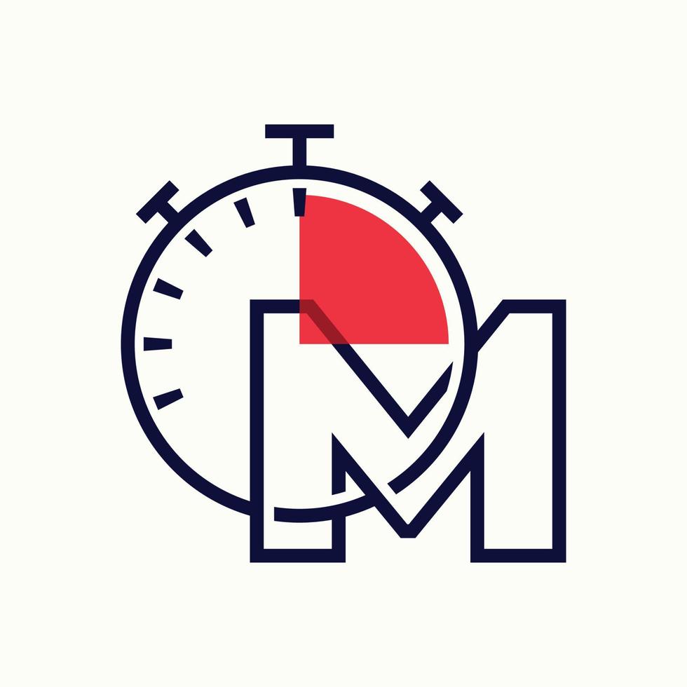 Geschwindigkeitsalphabet m-Logo vektor