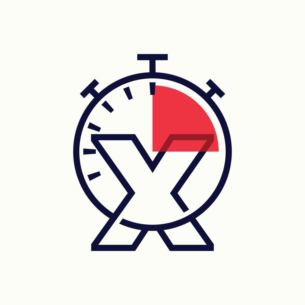 Geschwindigkeitsalphabet x-Logo vektor