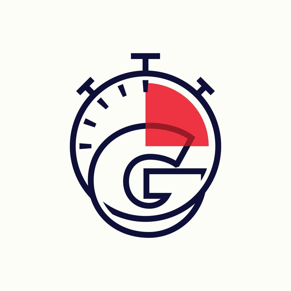 Geschwindigkeitsalphabet g-Logo vektor
