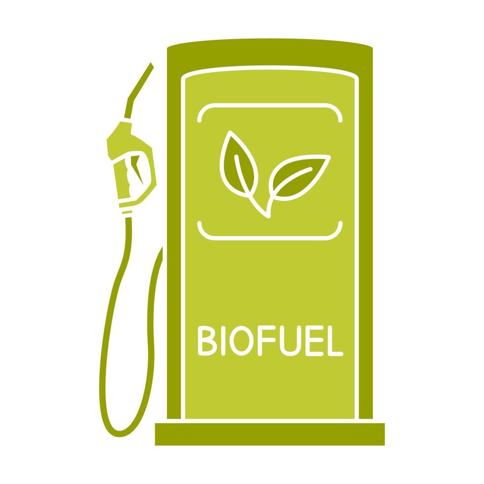 Biokraftstoff-Tankstelle. Gas-, Diesel- oder Benzingeräte. Eco Auto Tankstelle Tankpistole vektor