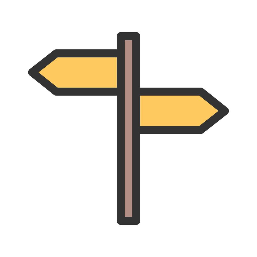 Symbol für gefüllte Linie mit Postzeichen vektor
