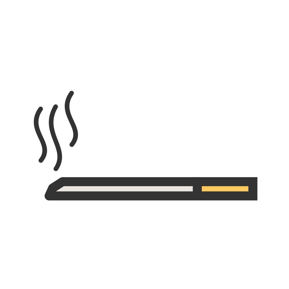 Symbol für gefüllte Zigarette vektor