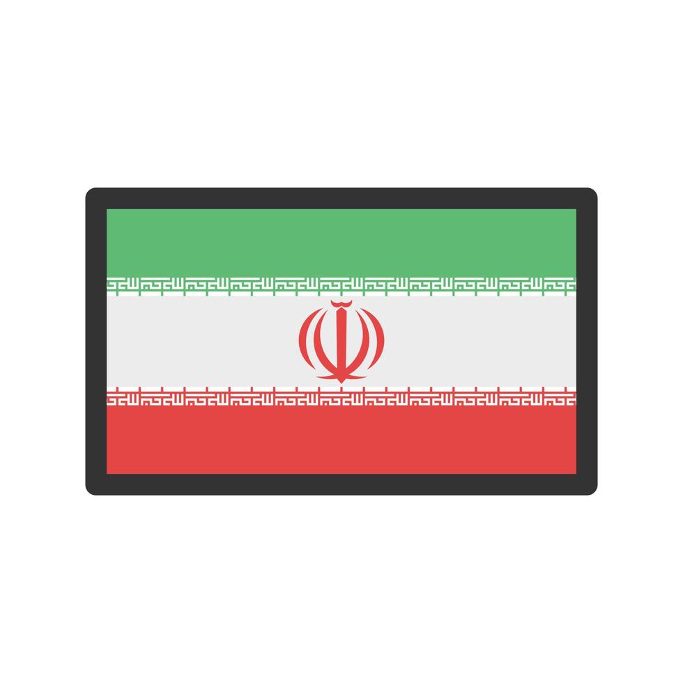 Iran gefülltes Liniensymbol vektor