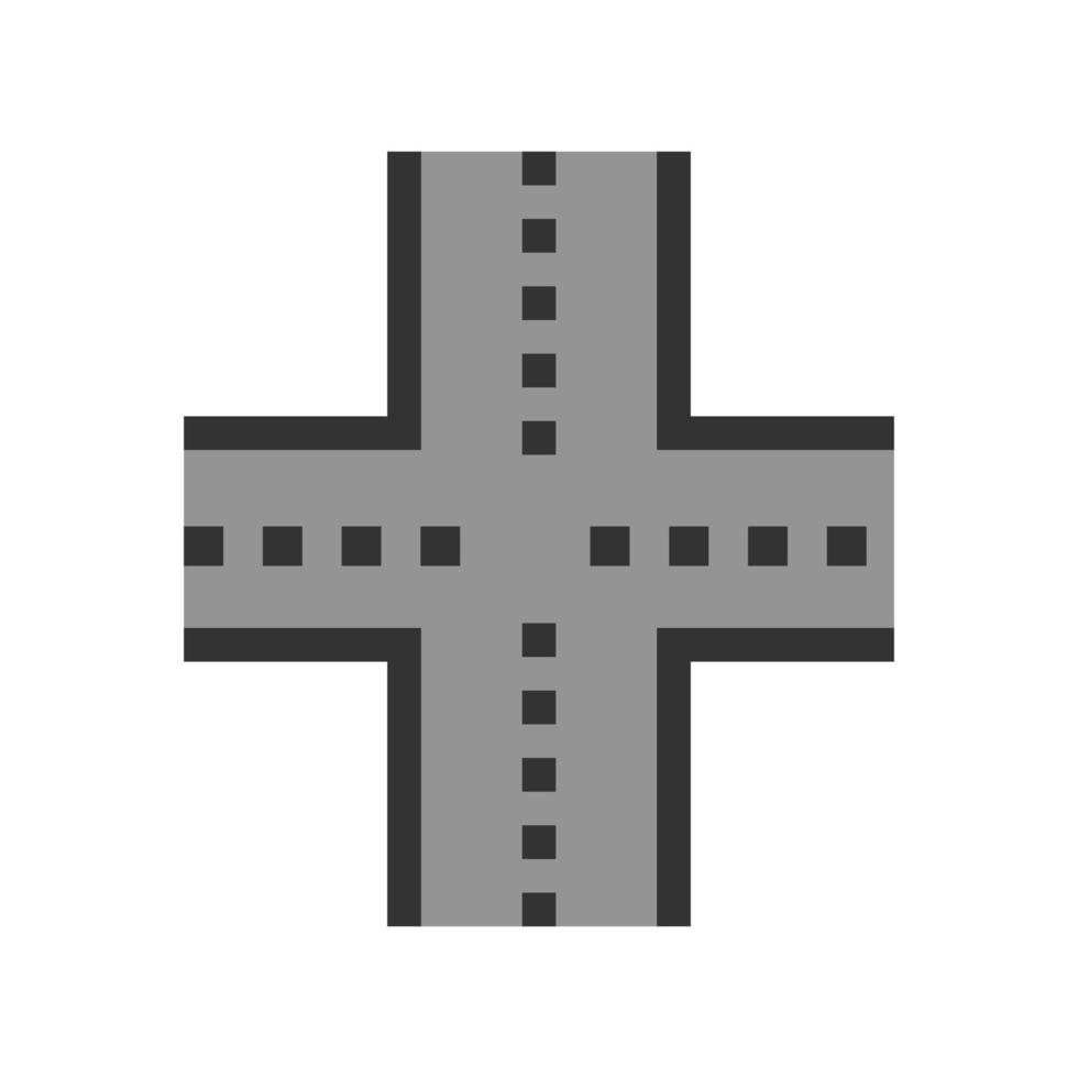 Symbol für verknüpfte Straße mit gefüllter Linie vektor