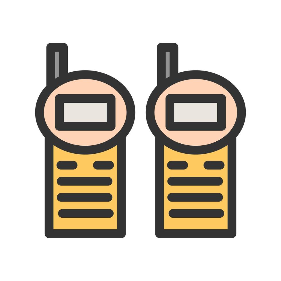 walkie talkie fylld linje ikon vektor
